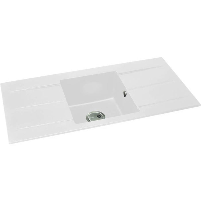 Abode Zero 1 Bowel & Double Drainer Granite Inset Sink - Unbeatable Bathrooms