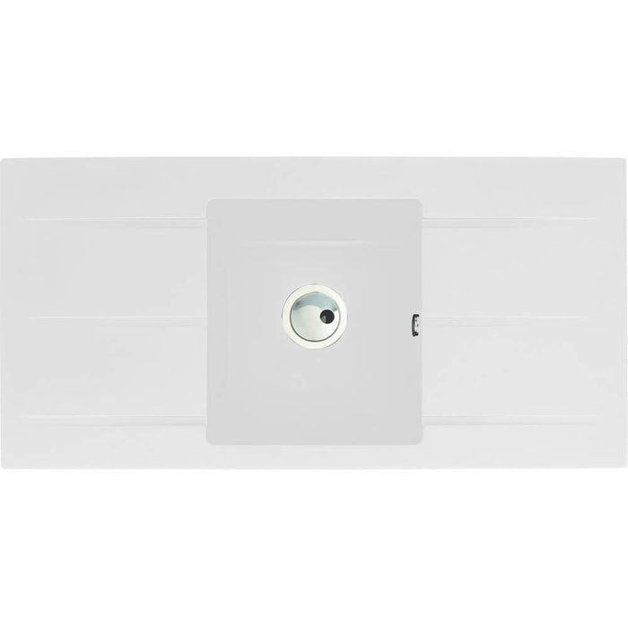 Abode Zero 1 Bowel & Double Drainer Granite Inset Sink - Unbeatable Bathrooms