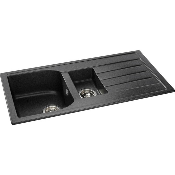 Abode Oriel 1.5 Bowel & Drainer Granite Inset Sink - Unbeatable Bathrooms