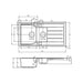 Abode Oriel 1.5 Bowel & Drainer Granite Inset Sink - Unbeatable Bathrooms