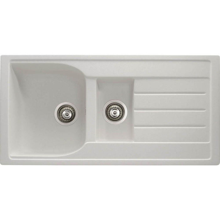 Abode Oriel 1.5 Bowel & Drainer Granite Inset Sink - Unbeatable Bathrooms