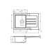 Abode Xcite 1 Bowel & Drainer Granite Inset Sink - Frost White - Unbeatable Bathrooms