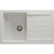 Abode Xcite 1 Bowel & Drainer Granite Inset Sink - Frost White - Unbeatable Bathrooms