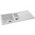 Abode Xcite 1.5 Bowel & Drainer Granite Inset Sink - Frost White - Unbeatable Bathrooms