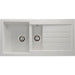 Abode Xcite 1.5 Bowel & Drainer Granite Inset Sink - Frost White - Unbeatable Bathrooms