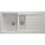 Abode Xcite 1.5 Bowel & Drainer Granite Inset Sink - Frost White - Unbeatable Bathrooms