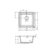 Abode Matrix Sq GR15 1 Bowel Granite Inset/Undermount Sink - Unbeatable Bathrooms