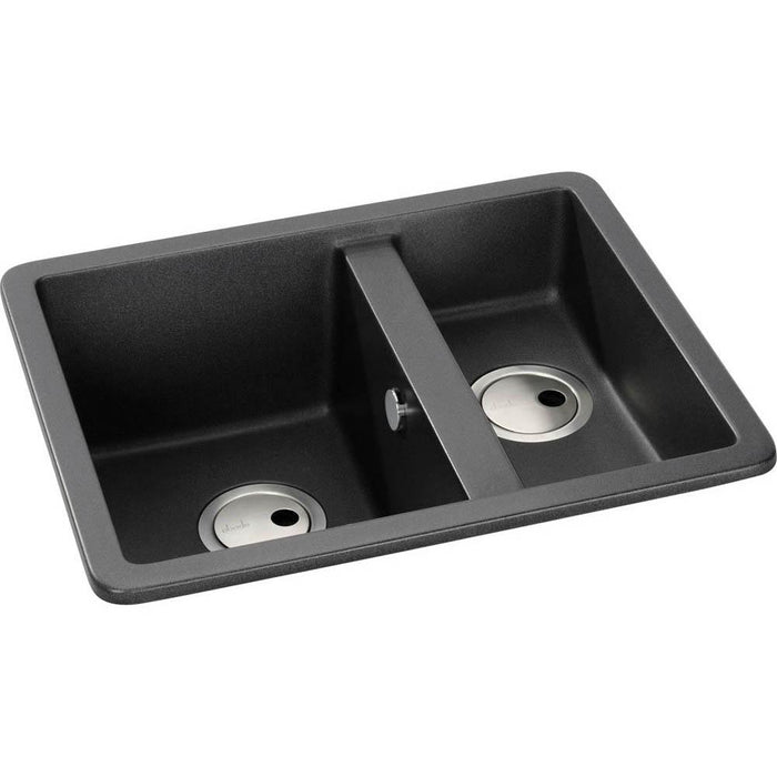 Abode Matrix Sq GR15 1.5 Bowel Granite Inset/Undermount Sink - Unbeatable Bathrooms