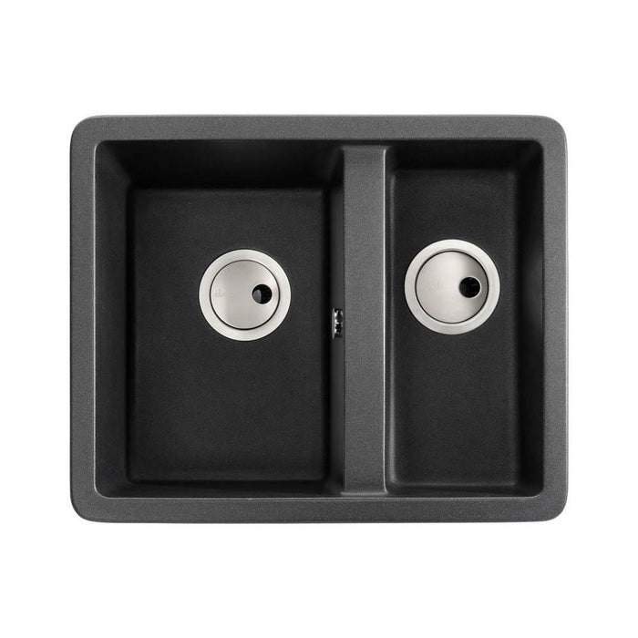 Abode Matrix Sq GR15 1.5 Bowel Granite Inset/Undermount Sink - Unbeatable Bathrooms