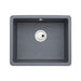 Abode Matrix Sq GR15 Large 1 Bowel Granite Inset/Undermount Sink - Unbeatable Bathrooms