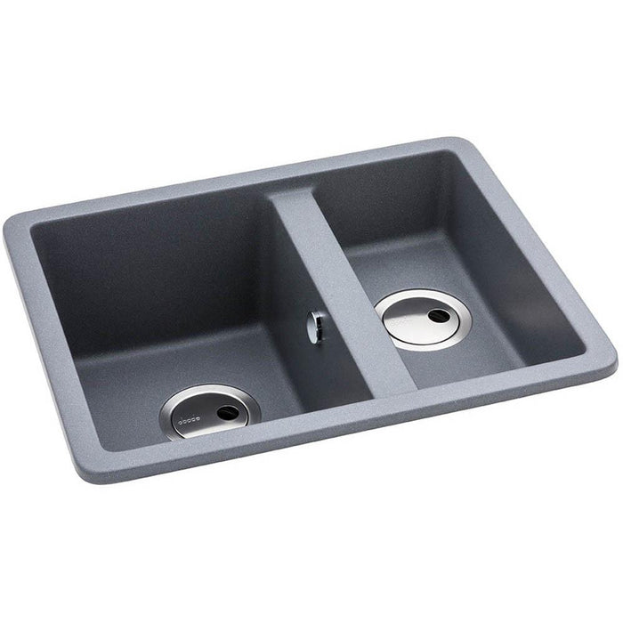 Abode Matrix Sq GR15 1.5 Bowel Granite Inset/Undermount Sink - Unbeatable Bathrooms