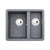Abode Matrix Sq GR15 1.5 Bowel Granite Inset/Undermount Sink - Unbeatable Bathrooms