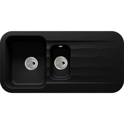Abode Dune 1.5 Bowel & Drainer Granite Inset Sink - Unbeatable Bathrooms