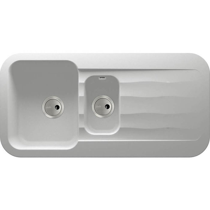 Abode Dune 1.5 Bowel & Drainer Granite Inset Sink - Unbeatable Bathrooms