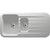 Abode Dune 1.5 Bowel & Drainer Granite Inset Sink - Unbeatable Bathrooms