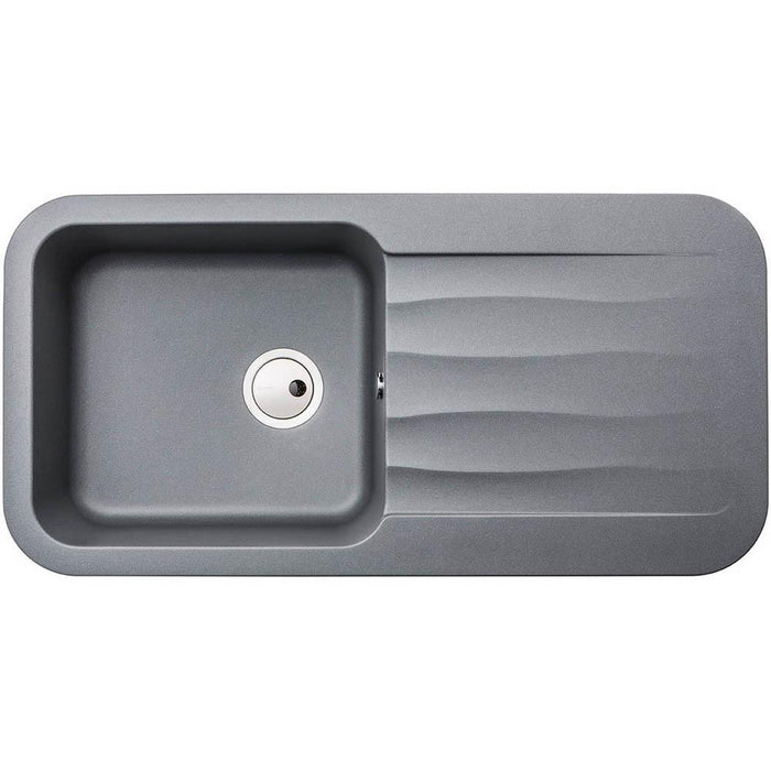 Abode Dune 1 Bowel & Drainer Granite Inset Sink - Unbeatable Bathrooms