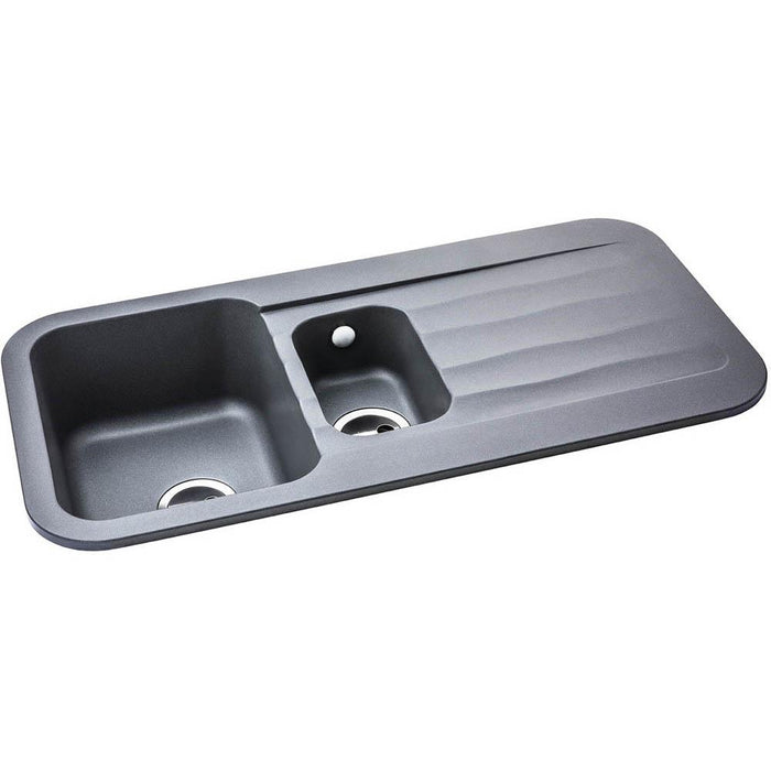 Abode Dune 1.5 Bowel & Drainer Granite Inset Sink - Unbeatable Bathrooms