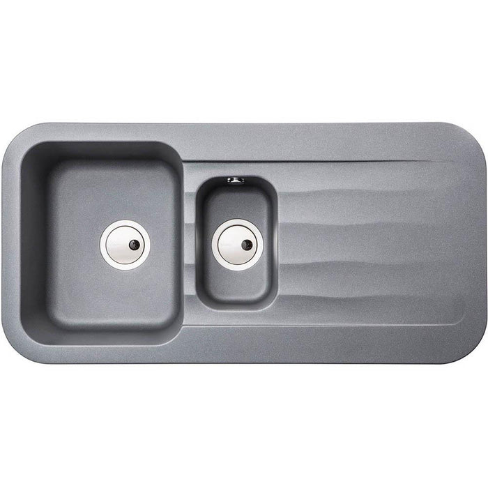 Abode Dune 1.5 Bowel & Drainer Granite Inset Sink - Unbeatable Bathrooms