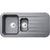 Abode Dune 1.5 Bowel & Drainer Granite Inset Sink - Unbeatable Bathrooms