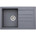 Abode Xcite 1 Bowel & Drainer Granite Inset Sink - Grey Metallic - Unbeatable Bathrooms
