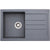 Abode Xcite 1 Bowel & Drainer Granite Inset Sink - Grey Metallic - Unbeatable Bathrooms