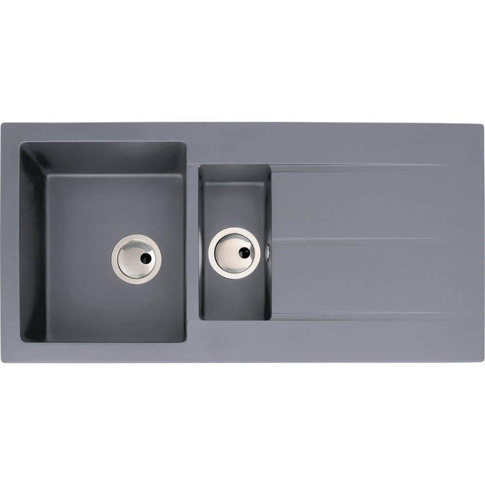 Abode Zero 1.5 Bowel & Drainer Granite Inset Sink - Unbeatable Bathrooms