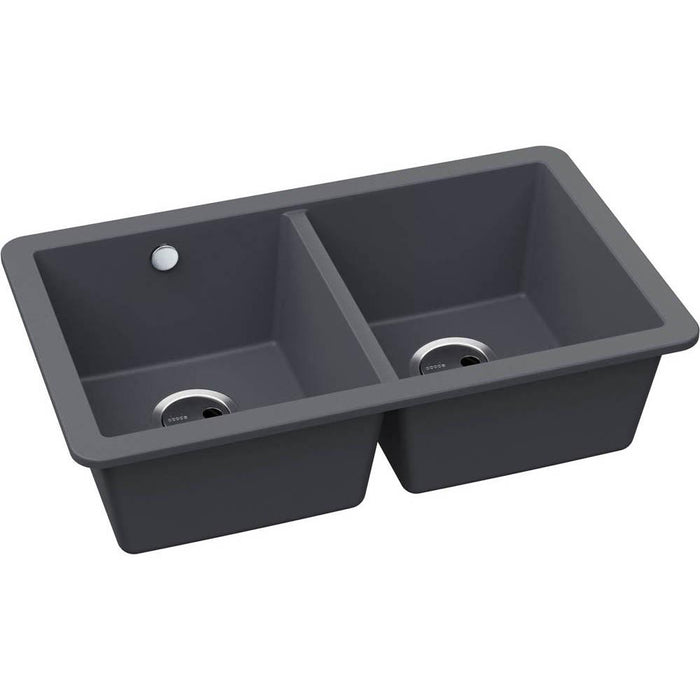 Abode Matrix Sq GR15 2 Bowel Granite Undermount Sink - Unbeatable Bathrooms