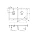 Abode Matrix Sq GR15 2 Bowel Granite Undermount Sink - Unbeatable Bathrooms