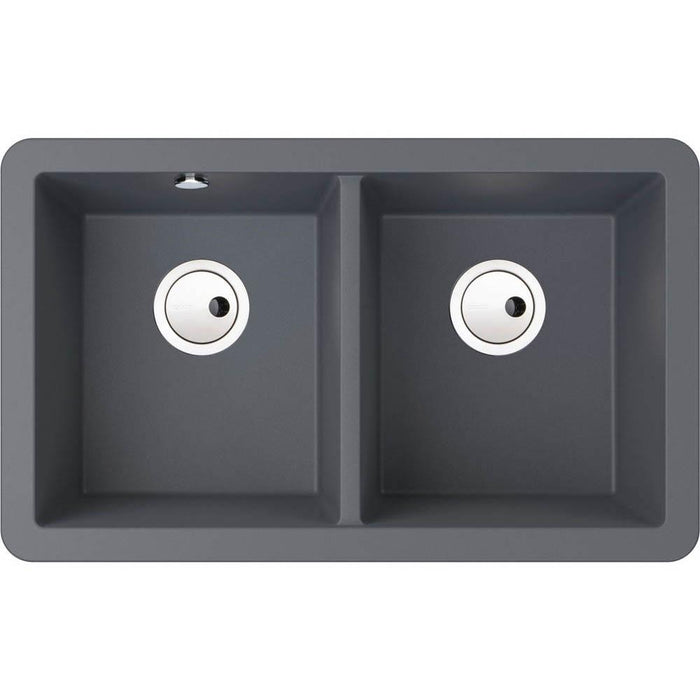 Abode Matrix Sq GR15 2 Bowel Granite Undermount Sink - Unbeatable Bathrooms