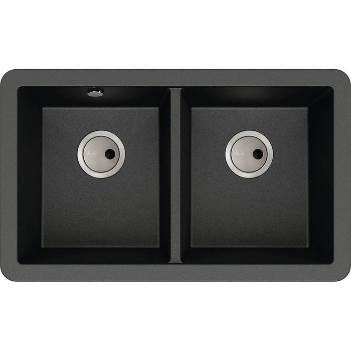 Abode Matrix Sq GR15 2 Bowel Granite Undermount Sink - Unbeatable Bathrooms