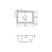 Abode Denton Compact 1 Bowel Undermount Sink - Grey Metallic - Unbeatable Bathrooms