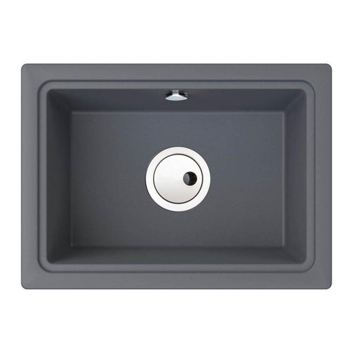 Abode Denton Compact 1 Bowel Undermount Sink - Grey Metallic - Unbeatable Bathrooms