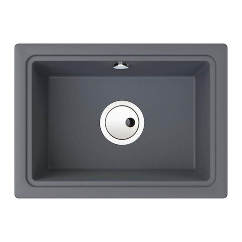 Abode Denton Compact 1 Bowel Undermount Sink - Grey Metallic - Unbeatable Bathrooms