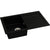 Abode Xcite 1 Bowel & Drainer Granite Inset Sink - Black Metallic - Unbeatable Bathrooms