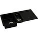 Abode Xcite 1.5 Bowel & Drainer Granite Inset Sink - Black Metallic - Unbeatable Bathrooms