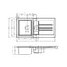 Abode Xcite 1.5 Bowel Inset Black Metallic Sink & Tap Pack - Unbeatable Bathrooms