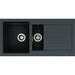 Abode Xcite 1.5 Bowel & Drainer Granite Inset Sink - Black Metallic - Unbeatable Bathrooms