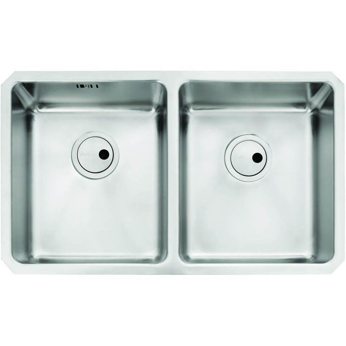 Abode Matrix R25 2 Bowel Undermount Sink - Stainless Steel - Unbeatable Bathrooms