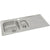 Abode Trydent 1.5 Bowel & Drainer Inset Sink - Stainless Steel - Unbeatable Bathrooms