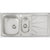 Abode Trydent 1.5 Bowel & Drainer Inset Sink - Stainless Steel - Unbeatable Bathrooms