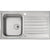 Abode Connekt 1 Bowel & Drainer Inset Sink - Stainless Steel - Unbeatable Bathrooms