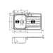 Abode Connekt Flushfit 1 Bowel & Drainer Inset Sink - Stainless Steel - Unbeatable Bathrooms