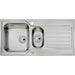 Abode Connekt Flushfit 1.5 Bowel & Drainer Inset Sink - Stainless Steel - Unbeatable Bathrooms