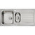 Abode Connekt Flushfit 1.5 Bowel & Drainer Inset Sink - Stainless Steel - Unbeatable Bathrooms