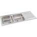 Abode Connekt 2 Bowel & Drainer Inset Sink - Stainless Steel - Unbeatable Bathrooms