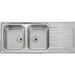 Abode Connekt 2 Bowel & Drainer Inset Sink - Stainless Steel - Unbeatable Bathrooms