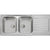 Abode Connekt 2 Bowel & Drainer Inset Sink - Stainless Steel - Unbeatable Bathrooms