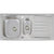 Abode Mikro 1.5 Bowel & Drainer Inset Sink (Boxed inc. wastes) - Stainless Steel - Unbeatable Bathrooms