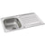 Abode Mikro 1 Bowel & Drainer Inset Sink (Boxed inc. waste) - Stainless Steel - Unbeatable Bathrooms