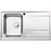 Abode Ixis Compact 1 Bowel & Drainer Inset Sink - Stainless Steel - Unbeatable Bathrooms